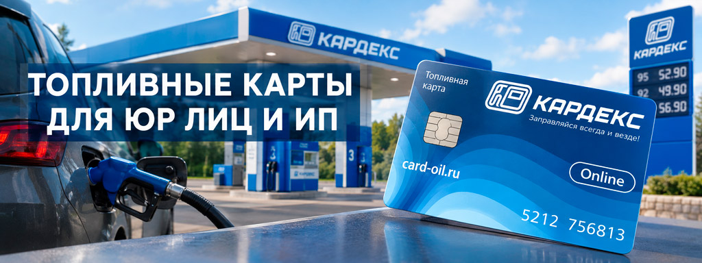 ТОПЛИВНЫЕ КАРТЫ КАРДЕКС ДЛЯ ЮР ЛИЦ И ИП
